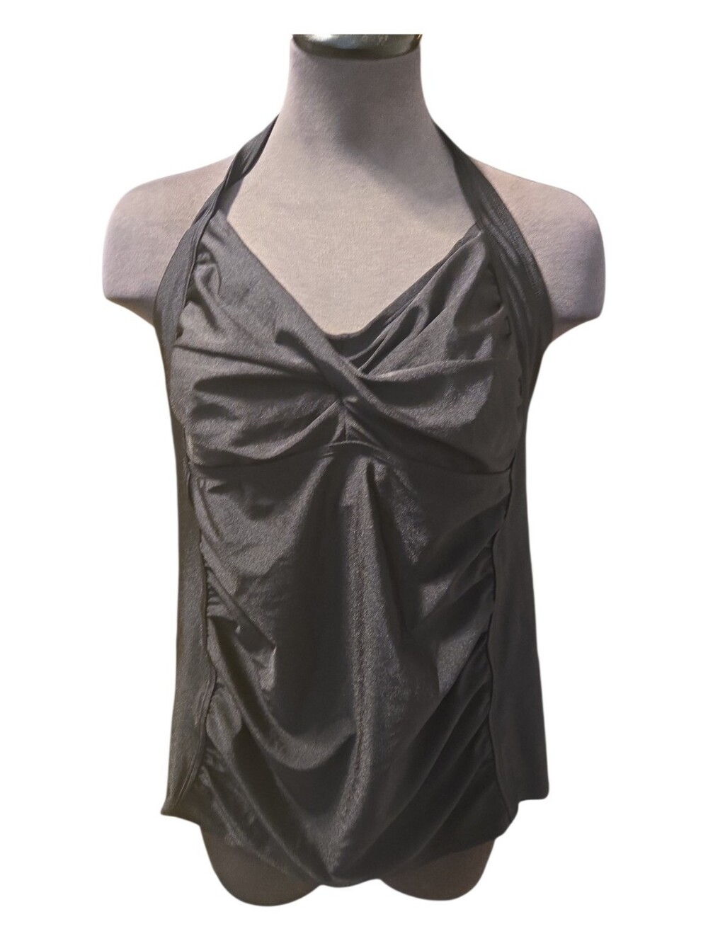 EC Liz Lange Maternity Tankini Top W/Moulded Cups Sz. L